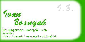 ivan bosnyak business card